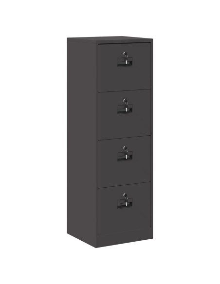 Armadio per File con cassetto Nero 44 x 50 x 106.5 cm