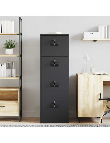 Armadio per File con cassetto Nero 44 x 50 x 106.5 cm