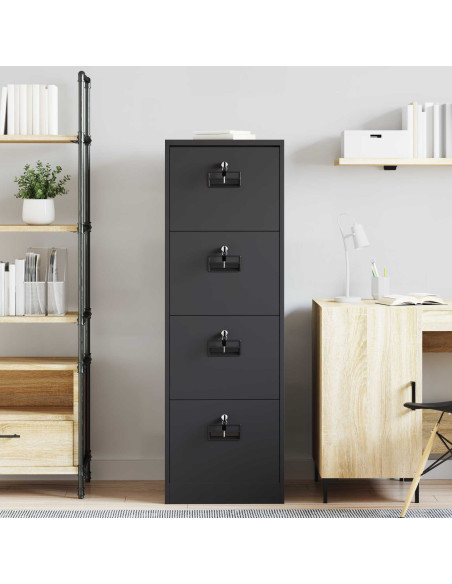 Armadio per File con cassetto Nero 44 x 50 x 106.5 cm