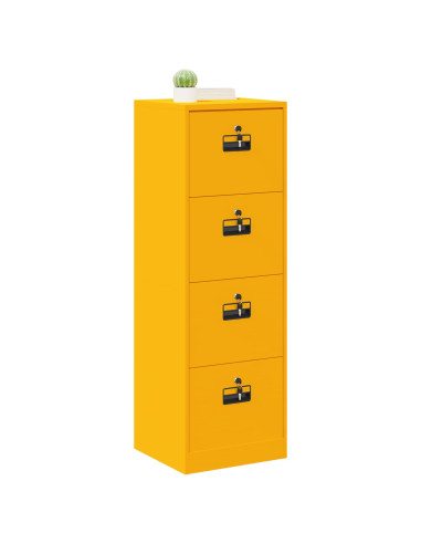 Armadio per File con cassetto Giallo senape 44 x 50 x 106.5 cm