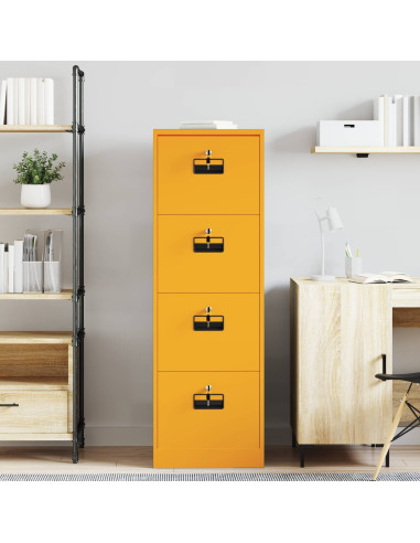Armadio per File con cassetto Giallo senape 44 x 50 x 106.5 cm