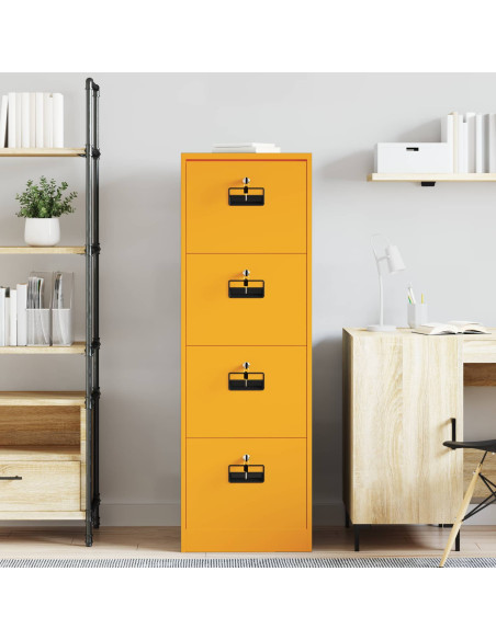 Armadio per File con cassetto Giallo senape 44 x 50 x 106.5 cm