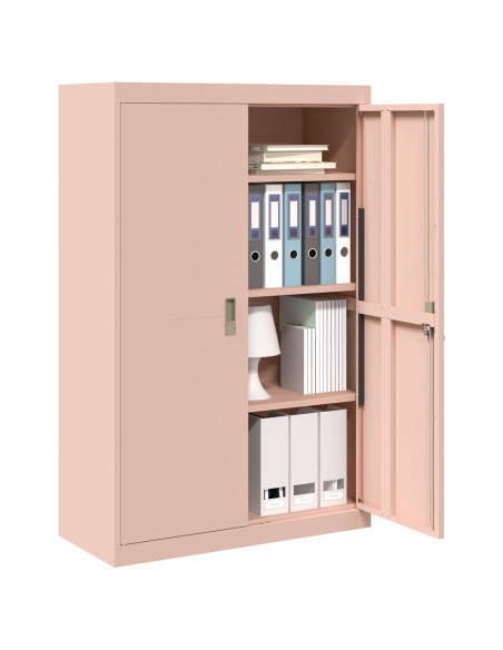 Armadio 2 pcs Rosa 90 x 40 x 140 cm Acciaio