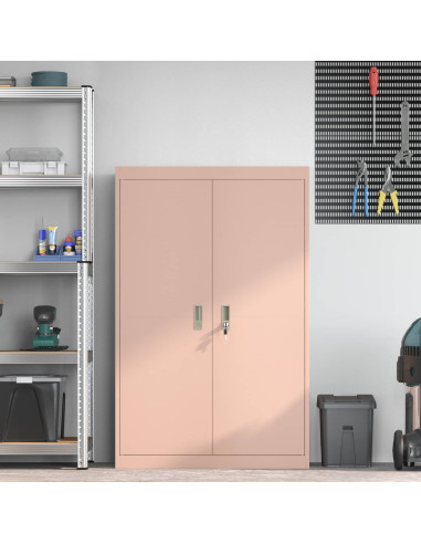 Armadio 2 pcs Rosa 90 x 40 x 140 cm Acciaio