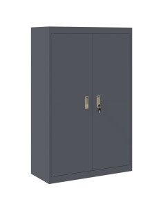 Armadio 2 pcs Antracite 90 x 40 x 140 cm Acciaio 2