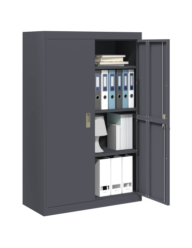 Armadio 2 pcs Antracite 90 x 40 x 140 cm Acciaio