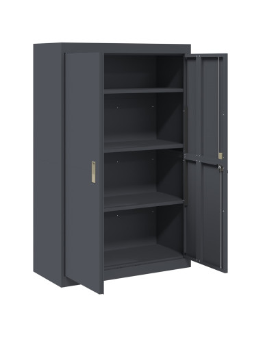 Armadio 2 pcs Antracite 90 x 40 x 140 cm Acciaio