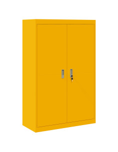 Armadio 2 pcs Giallo senape 90 x 40 x 140 cm Acciaio 2