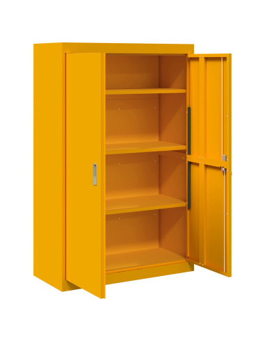 Armadio 2 pcs Giallo senape 90 x 40 x 140 cm Acciaio