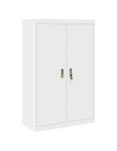 Armadio 2 pcs Bianco 90 x 40 x 140 cm Acciaio 2