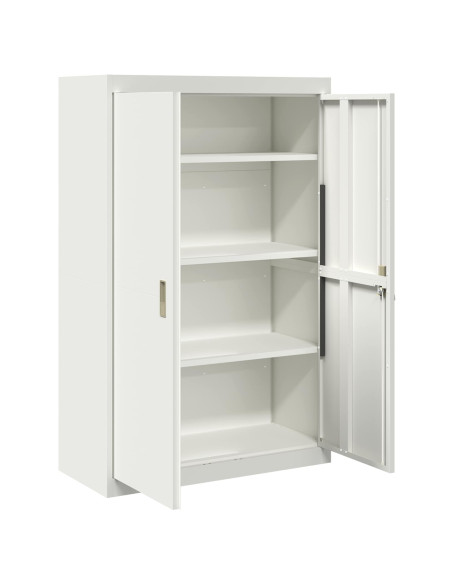 Armadio 2 pcs Bianco 90 x 40 x 140 cm Acciaio