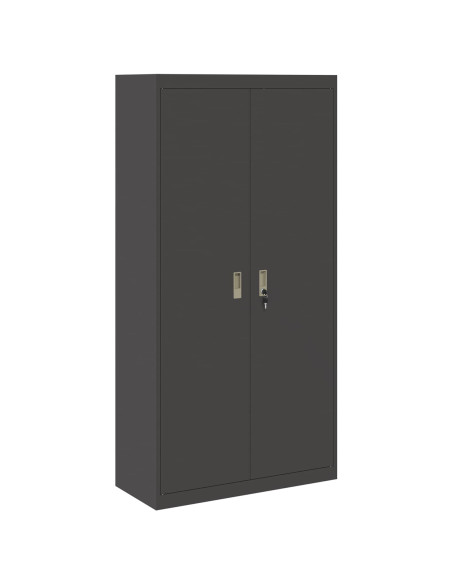 Armadio 2 pcs Nero 90 x 40 x 180 cm Acciaio