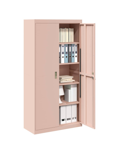 Armadio 2 pcs Rosa 90 x 40 x 180 cm Acciaio