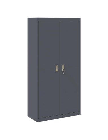 Armadio 2 pcs Antracite 90 x 40 x 180 cm Acciaio
