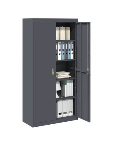 Armadio 2 pcs Antracite 90 x 40 x 180 cm Acciaio