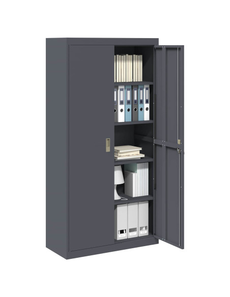 Armadio 2 pcs Antracite 90 x 40 x 180 cm Acciaio