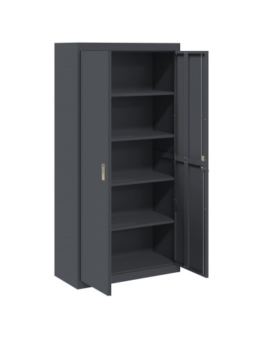 Armadio 2 pcs Antracite 90 x 40 x 180 cm Acciaio