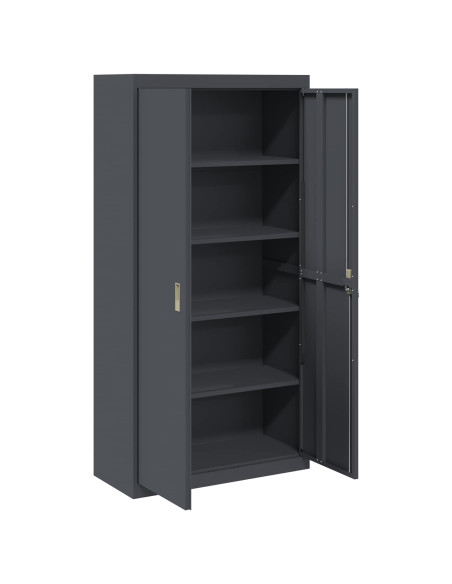 Armadio 2 pcs Antracite 90 x 40 x 180 cm Acciaio