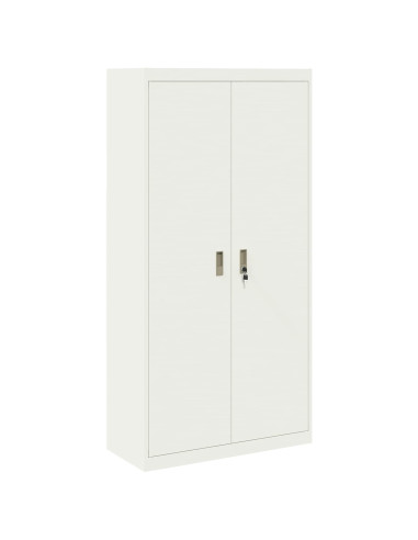 Armadio 2 pcs Bianco 90 x 40 x 180 cm Acciaio