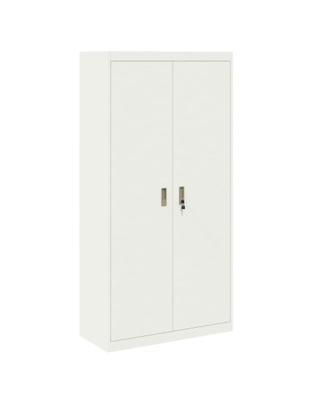 Armadio 2 pcs Bianco 90 x 40 x 180 cm Acciaio
