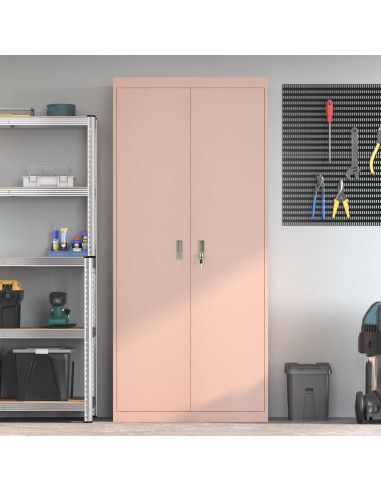 Armadio 2 pcs Rosa 90 x 40 x 200 cm Acciaio