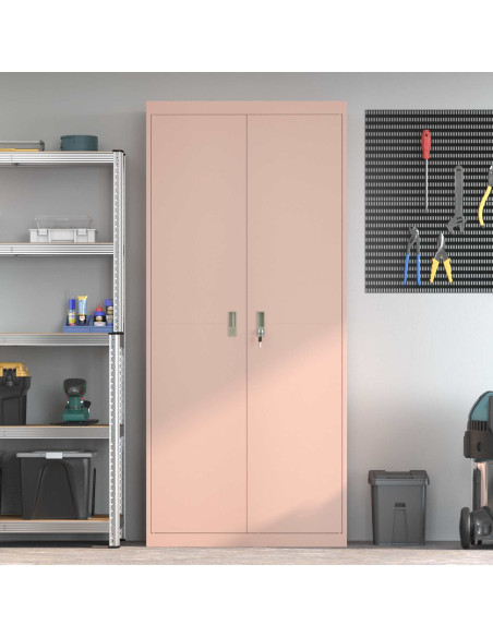 Armadio 2 pcs Rosa 90 x 40 x 200 cm Acciaio