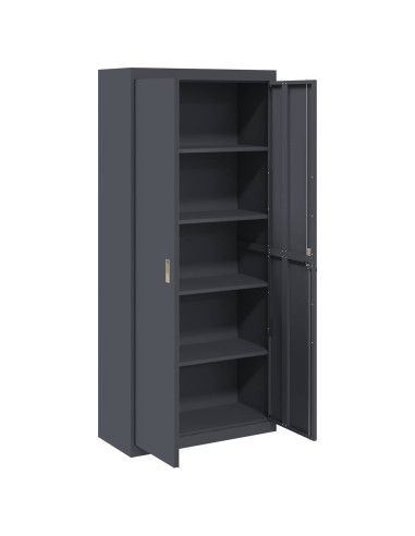 Armadio 2 pcs Antracite 90 x 40 x 200 cm Acciaio