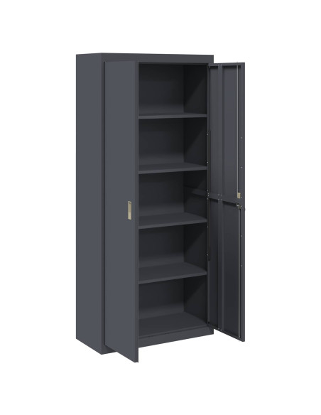 Armadio 2 pcs Antracite 90 x 40 x 200 cm Acciaio