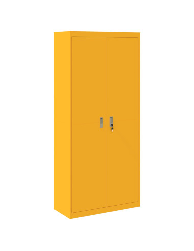 Armadio 2 pcs Giallo senape 90 x 40 x 200 cm Acciaio