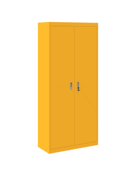 Armadio 2 pcs Giallo senape 90 x 40 x 200 cm Acciaio
