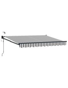 Tettuccio Elettrico Retrattile Antracite e Bianco 3,5 x 2,5 m