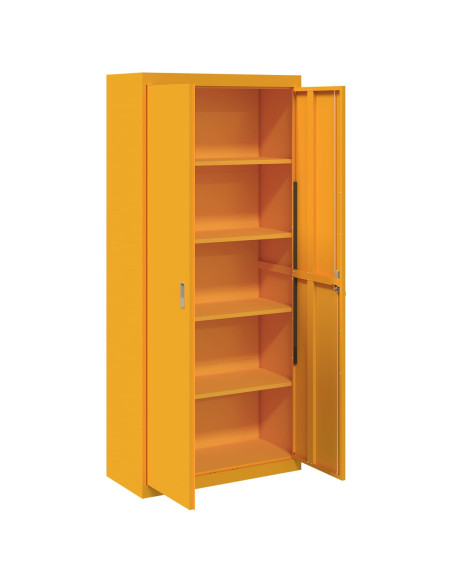 Armadio 2 pcs Giallo senape 90 x 40 x 200 cm Acciaio