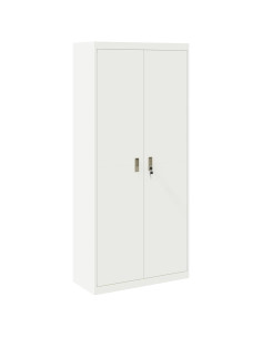 Armadio 2 pcs Bianco 90 x 40 x 200 cm Acciaio 2