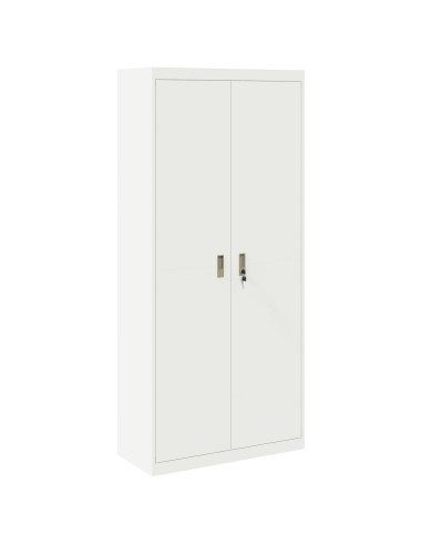 Armadio 2 pcs Bianco 90 x 40 x 200 cm Acciaio
