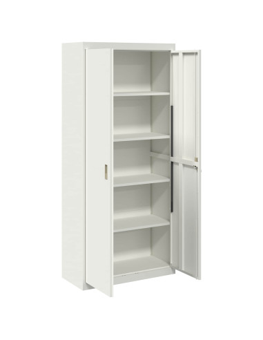 Armadio 2 pcs Bianco 90 x 40 x 200 cm Acciaio