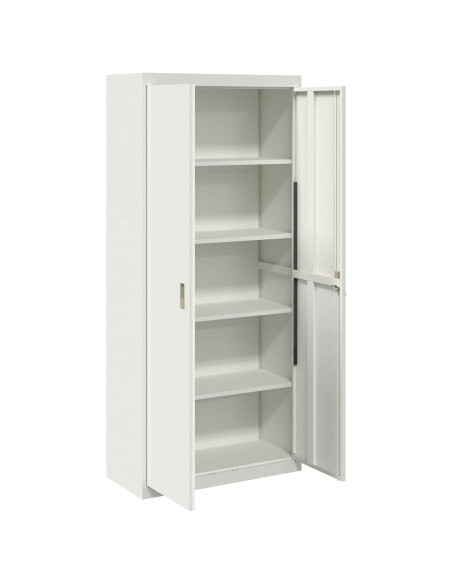 Armadio 2 pcs Bianco 90 x 40 x 200 cm Acciaio