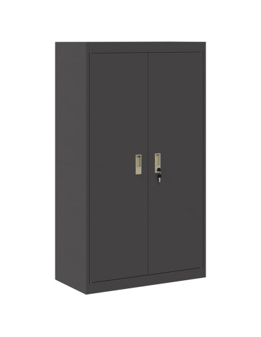 Armadio 2 pcs Nero 80 x 40 x 140 cm Acciaio