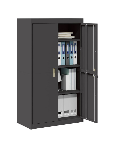 Armadio 2 pcs Nero 80 x 40 x 140 cm Acciaio