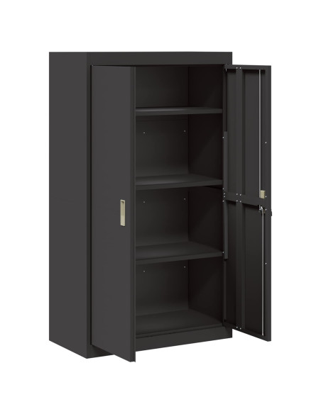 Armadio 2 pcs Nero 80 x 40 x 140 cm Acciaio