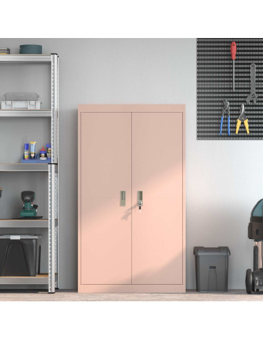 Armadio 2 pcs Rosa 80 x 40 x 140 cm Acciaio