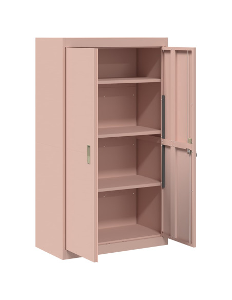 Armadio 2 pcs Rosa 80 x 40 x 140 cm Acciaio