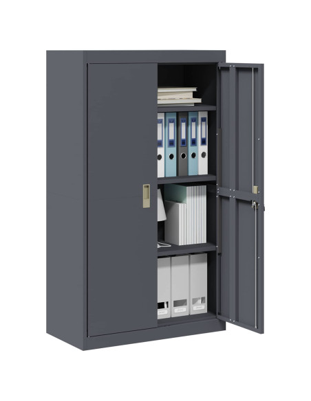 Armadio 2 pcs Antracite 80 x 40 x 140 cm Acciaio