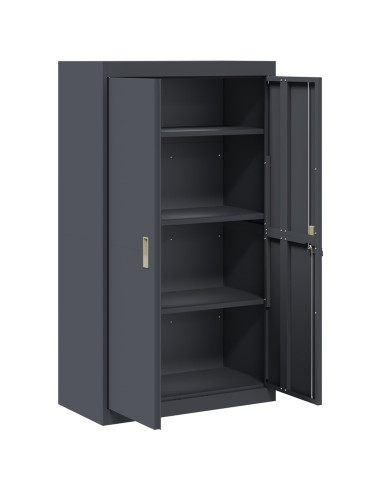 Armadio 2 pcs Antracite 80 x 40 x 140 cm Acciaio