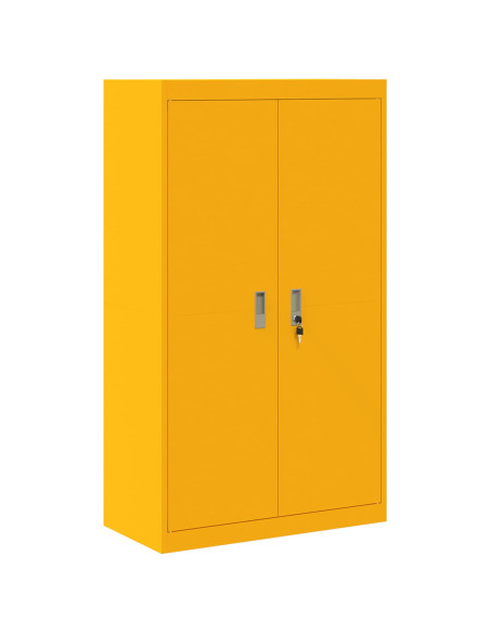 Armadio 2 pcs Giallo senape 80 x 40 x 140 cm Acciaio
