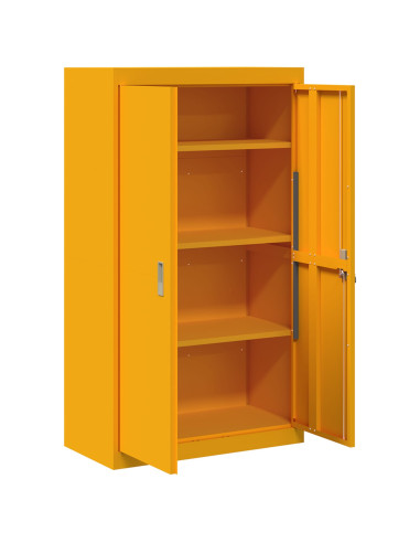 Armadio 2 pcs Giallo senape 80 x 40 x 140 cm Acciaio