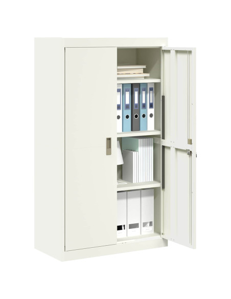 Armadio 2 pcs Bianco 80 x 40 x 140 cm Acciaio