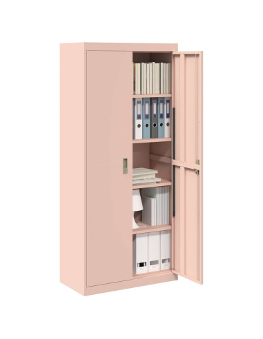 Armadio 2 pcs Rosa 80 x 40 x 180 cm Acciaio