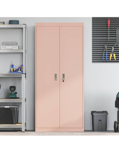 Armadio 2 pcs Rosa 80 x 40 x 180 cm Acciaio