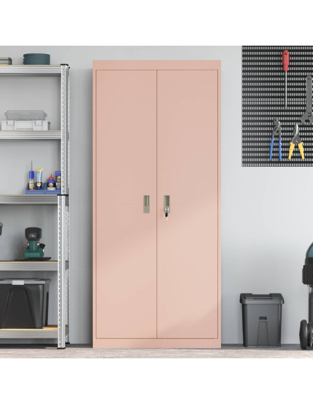 Armadio 2 pcs Rosa 80 x 40 x 180 cm Acciaio