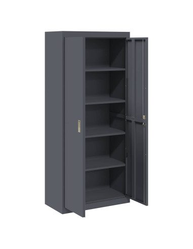 Armadio 2 pcs Antracite 80 x 40 x 180 cm Acciaio